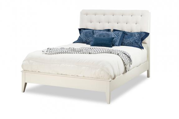 Monticello Queen Bed With Wraparound Footboard With Fabric Or