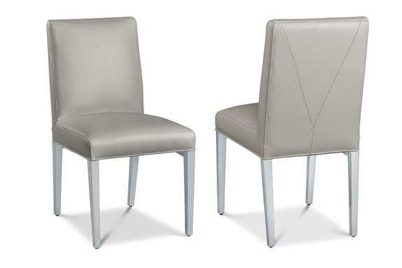 Photo of Kenova Metal Leg Side Chairs in Leather