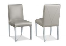 Kenova Metal Leg Side Chairs in Leather
