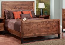 Cumberland Bed w/wood Headboard w/high Footboard