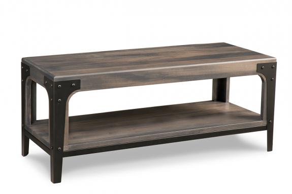 Photo of Portland 48” Bench with Wood Seat