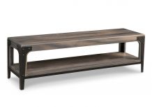 Portland 60” Bench with Wood Seat