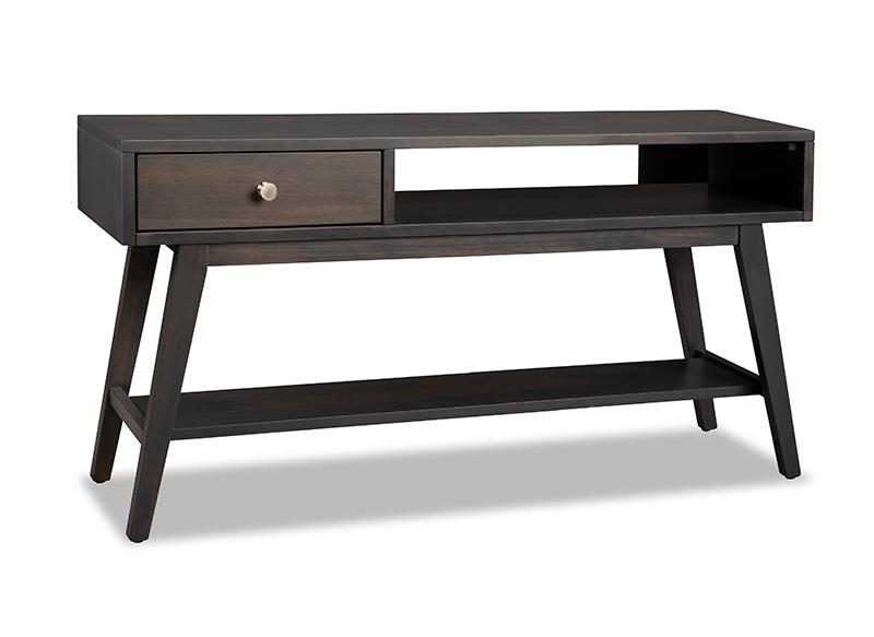 Tribeca Sofa Table With Drawer Open, Tribeca Oak Console Table