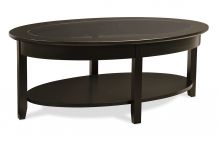 Demilune Elliptical Oval Glass Top Coffee Table