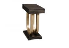Contempo Chair Side Table w/Metal Curves