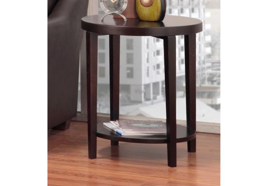 Photo of Stockholm Round End Table with Shelf