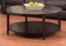 Stockholm Round Coffee Table with Shelf